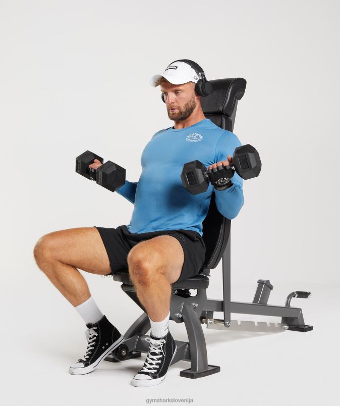 legacy majica z dolgimi rokavi moškiGymshark primorska modra J00L2675