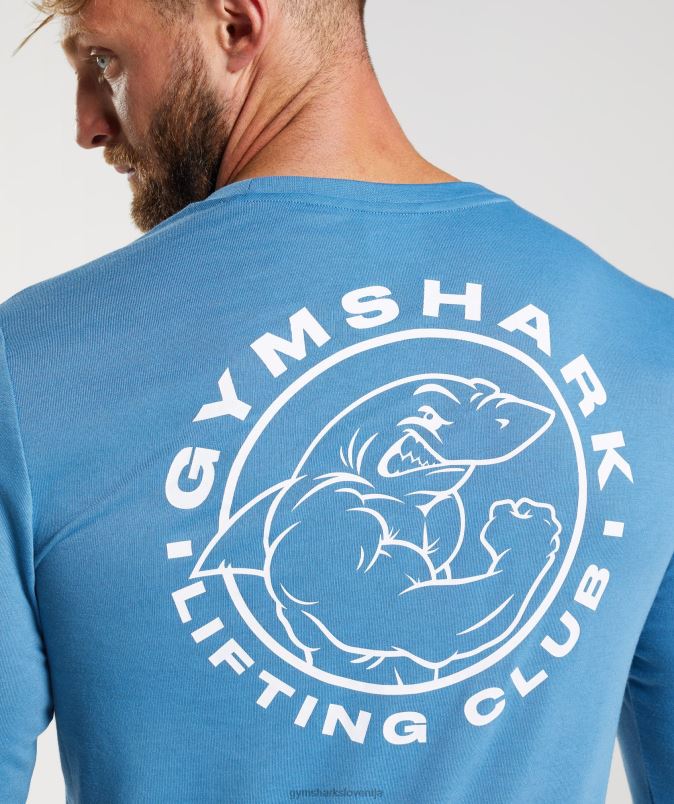 legacy majica z dolgimi rokavi moškiGymshark primorska modra J00L2675
