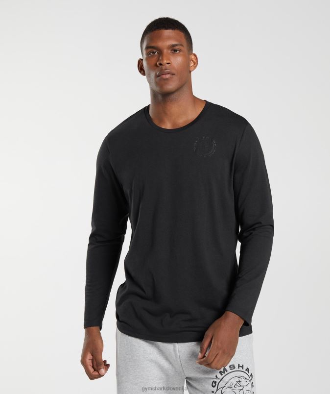 legacy majica z dolgimi rokavi moškiGymshark Črna J00L2600