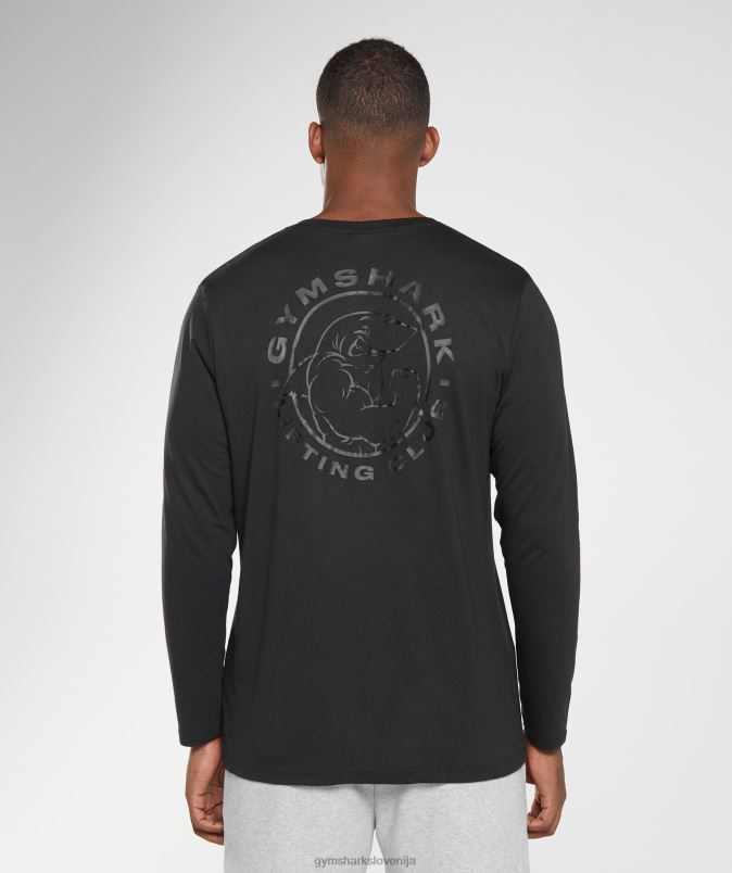 legacy majica z dolgimi rokavi moškiGymshark Črna J00L2600