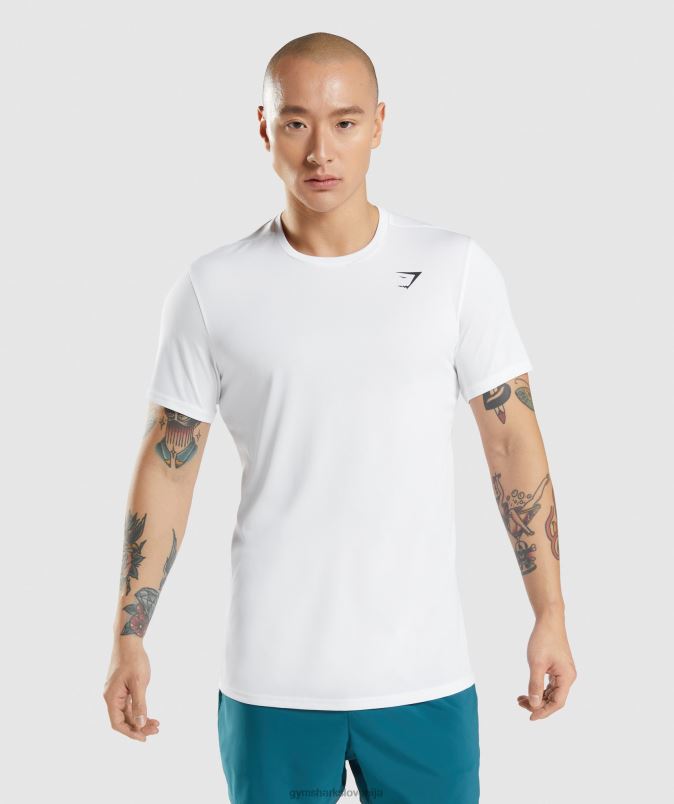 majica ob prihodu moškiGymshark bela J00L2581