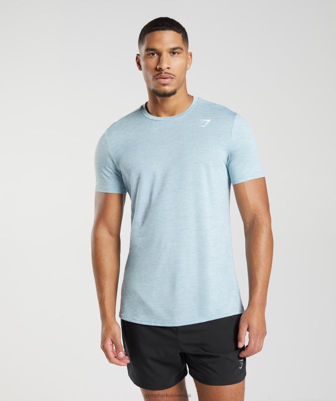 majica ob prihodu moškiGymshark ledeno modri/ledeno modri lapor J00L2767