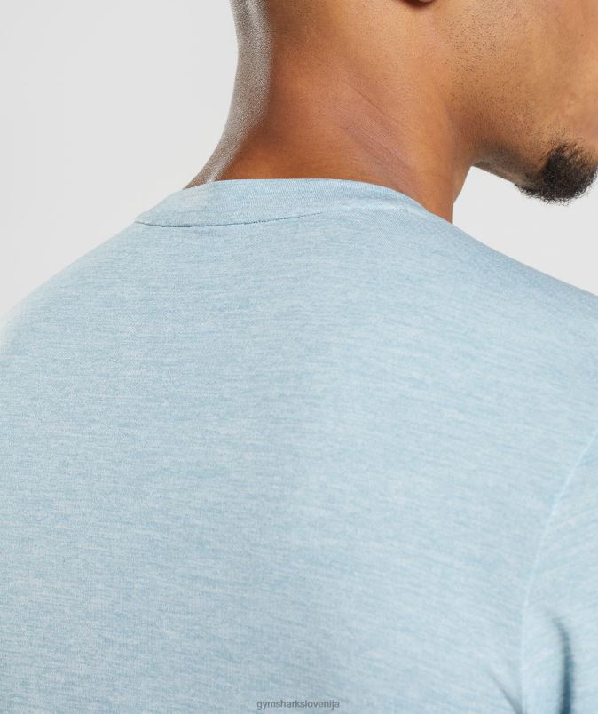 majica ob prihodu moškiGymshark ledeno modri/ledeno modri lapor J00L2767