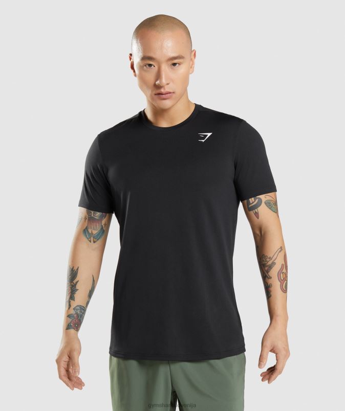 majica ob prihodu moškiGymshark Črna J00L2614
