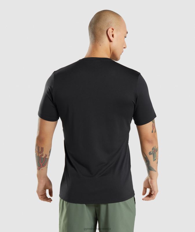 majica ob prihodu moškiGymshark Črna J00L2614