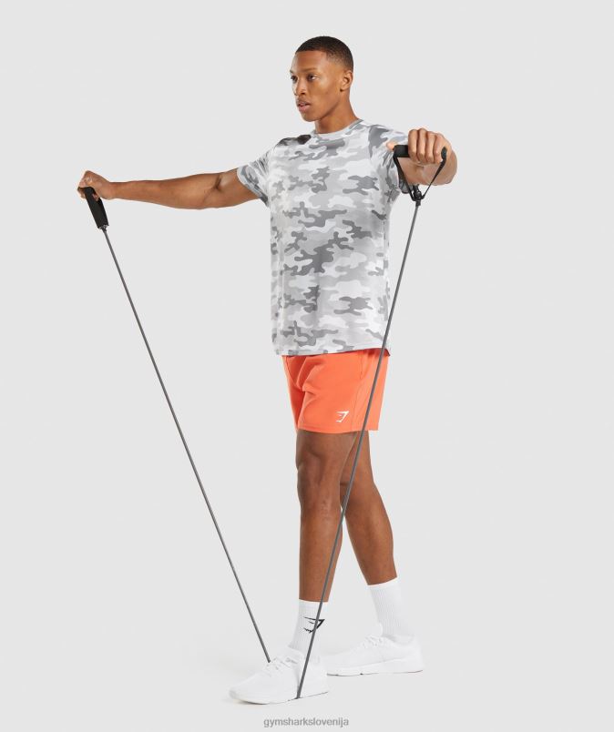 majica ob prihodu moškiGymshark svetlo siv potisk J00L2724