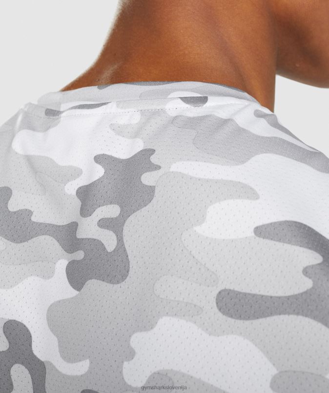 majica ob prihodu moškiGymshark svetlo siv potisk J00L2724