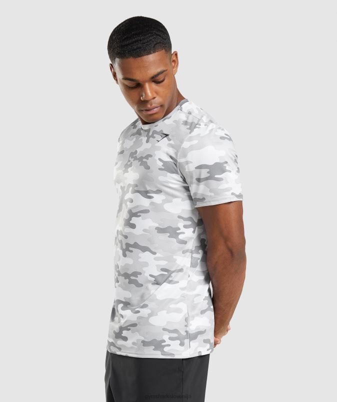 majica ob prihodu moškiGymshark svetlo siva maskirna J00L2691