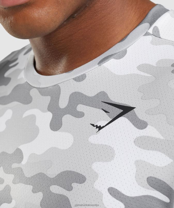 majica ob prihodu moškiGymshark svetlo siva maskirna J00L2691