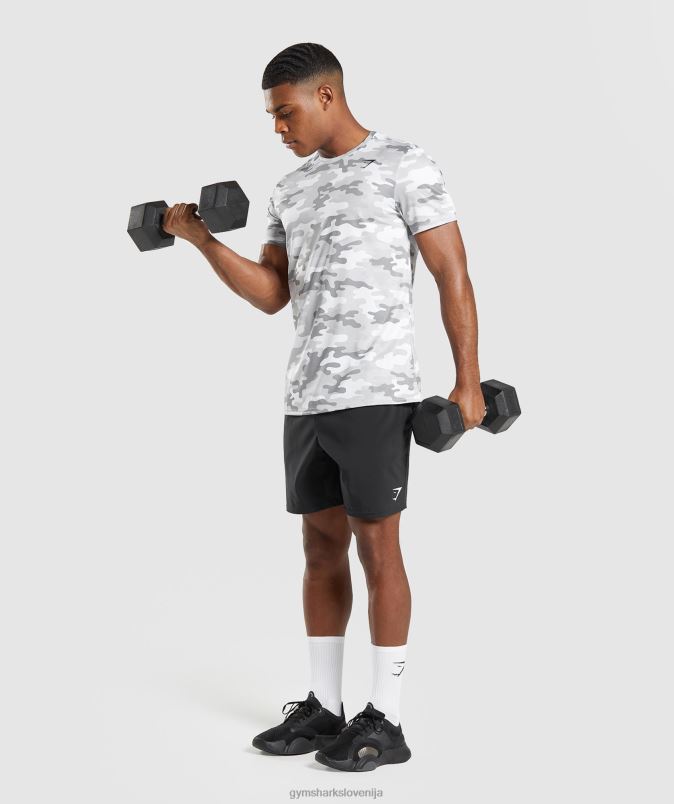 majica ob prihodu moškiGymshark svetlo siva maskirna J00L2691