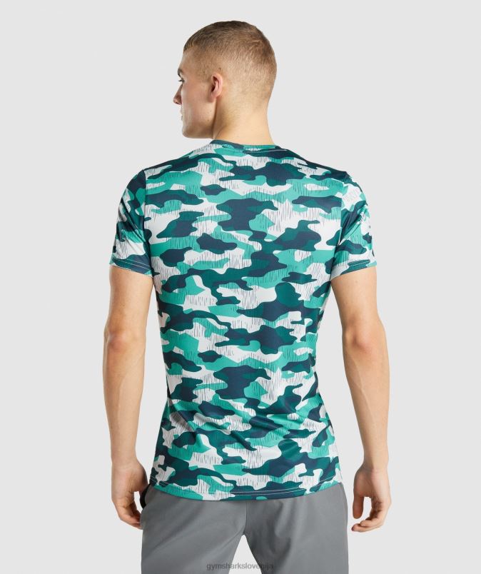 majica ob prihodu moškiGymshark teal tisk J00L2686