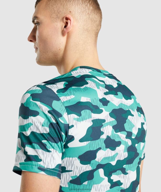 majica ob prihodu moškiGymshark teal tisk J00L2686