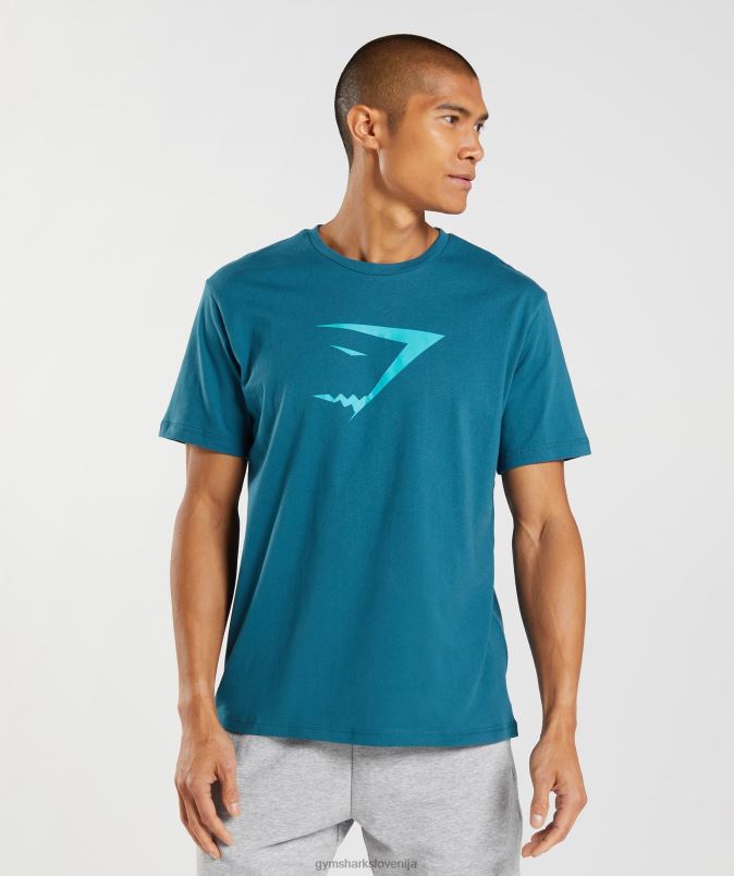 majica s polnilom sharkhead moškiGymshark atlantska modra J00L2662