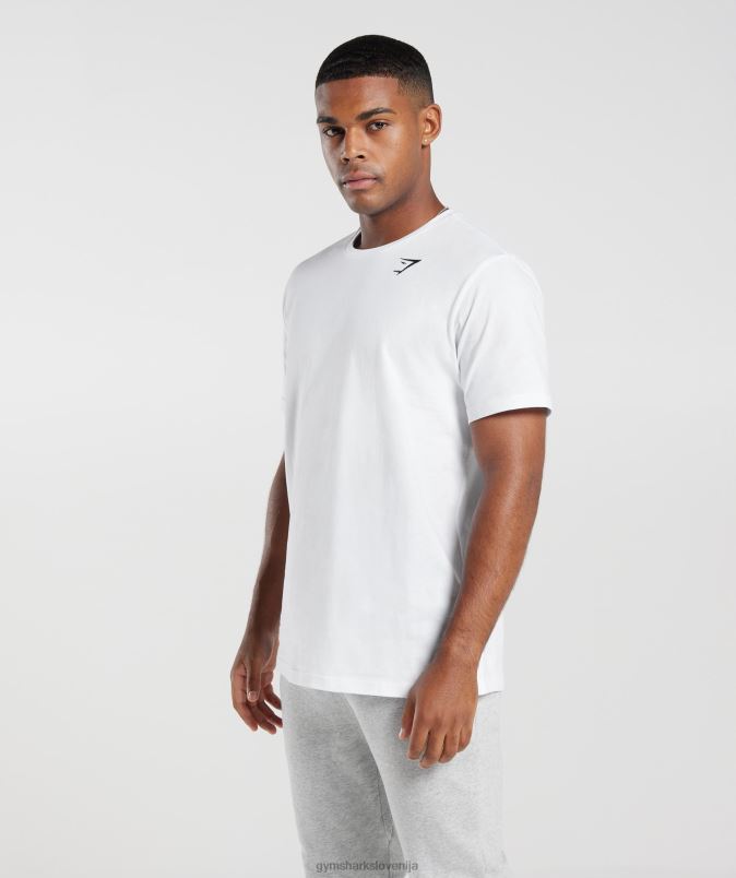 majica z grbom moškiGymshark bela J00L2578