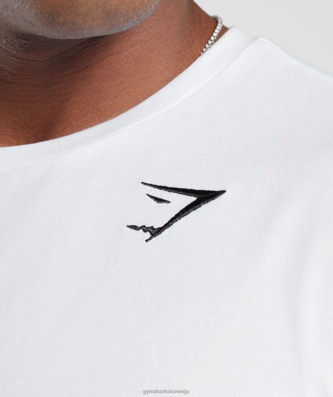 majica z grbom moškiGymshark bela J00L2578