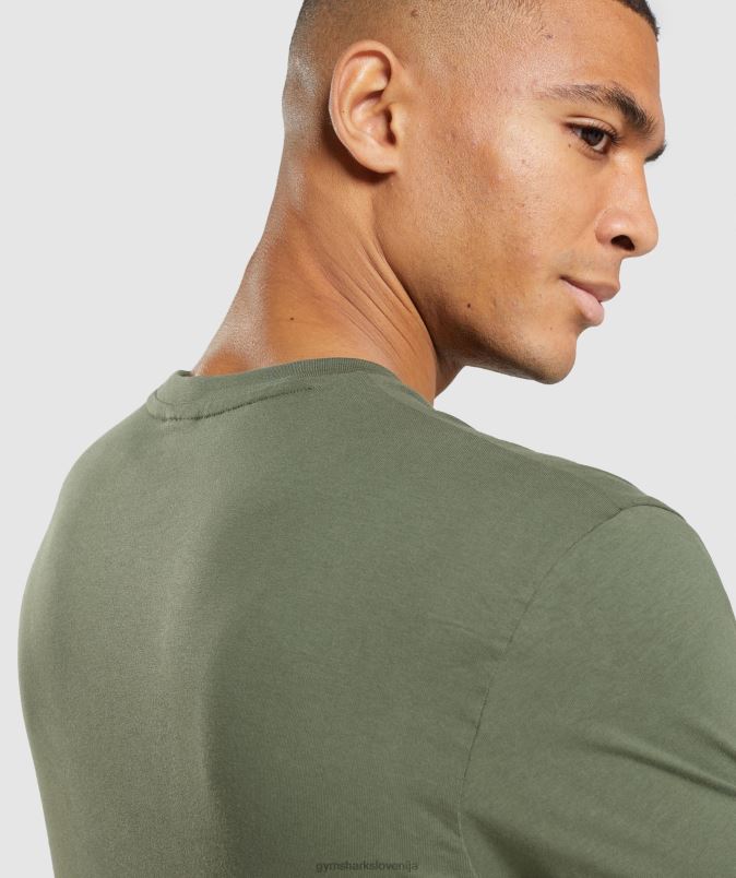 majica z grbom moškiGymshark jedro olive J00L2625