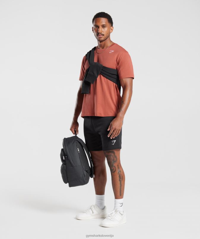 majica z grbom moškiGymshark kaki rdeči J00L2770