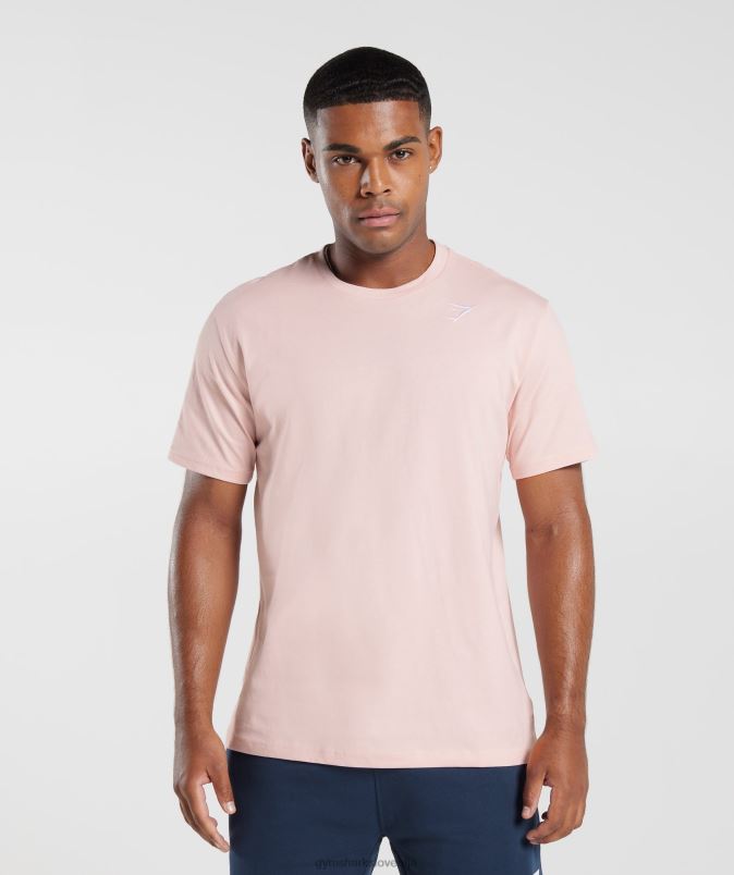 majica z grbom moškiGymshark megleno roza J00L2680