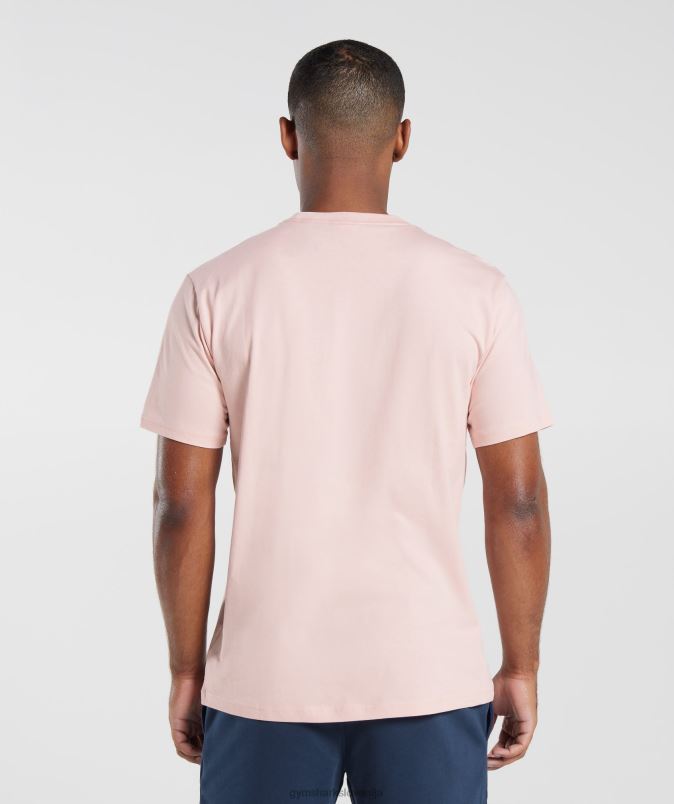 majica z grbom moškiGymshark megleno roza J00L2680