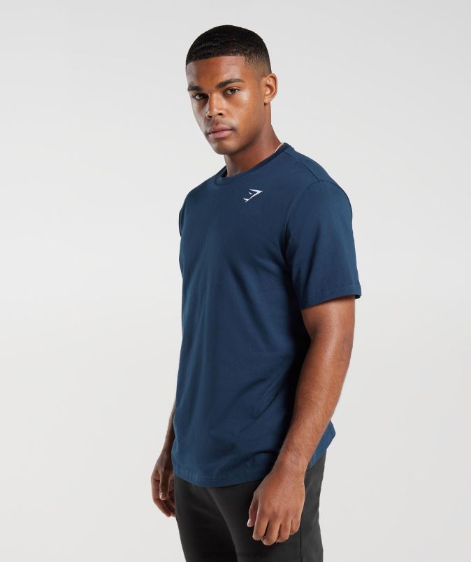 majica z grbom moškiGymshark mornarica J00L2586