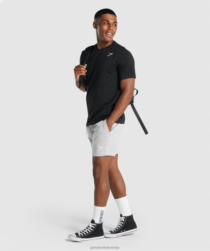 majica z grbom moškiGymshark Črna J00L2574