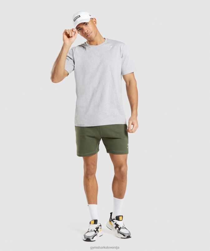 majica z grbom moškiGymshark svetlo sivi lapor J00L2582