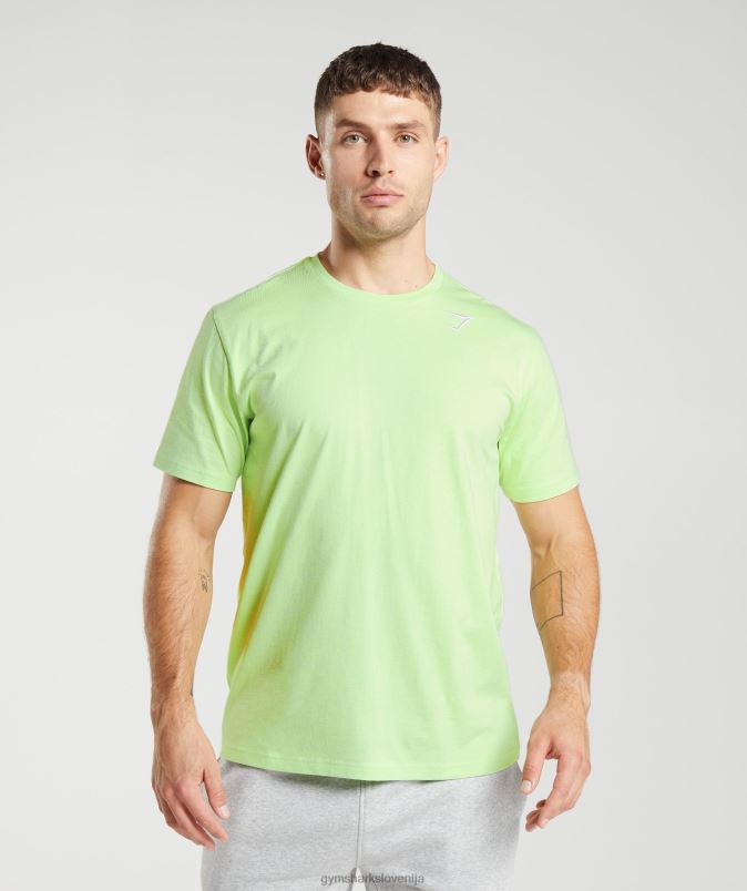 majica z grbom moškiGymshark zeleni kivi J00L2728