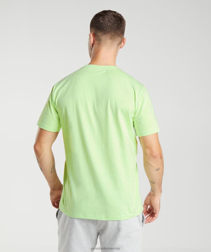 majica z grbom moškiGymshark zeleni kivi J00L2728