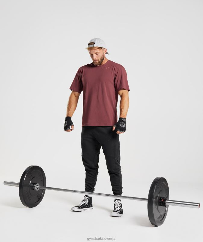 močna majica s kratkimi rokavi moškiGymshark češnjevo rjava J00L2688