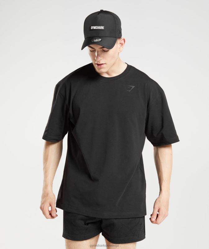 močna majica s kratkimi rokavi moškiGymshark Črna J00L2621
