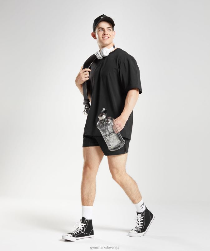 močna majica s kratkimi rokavi moškiGymshark Črna J00L2621
