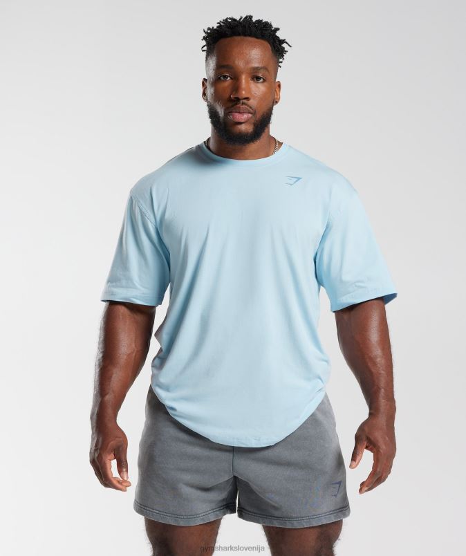 močna majica s kratkimi rokavi moškiGymshark skyline blue J00L2648