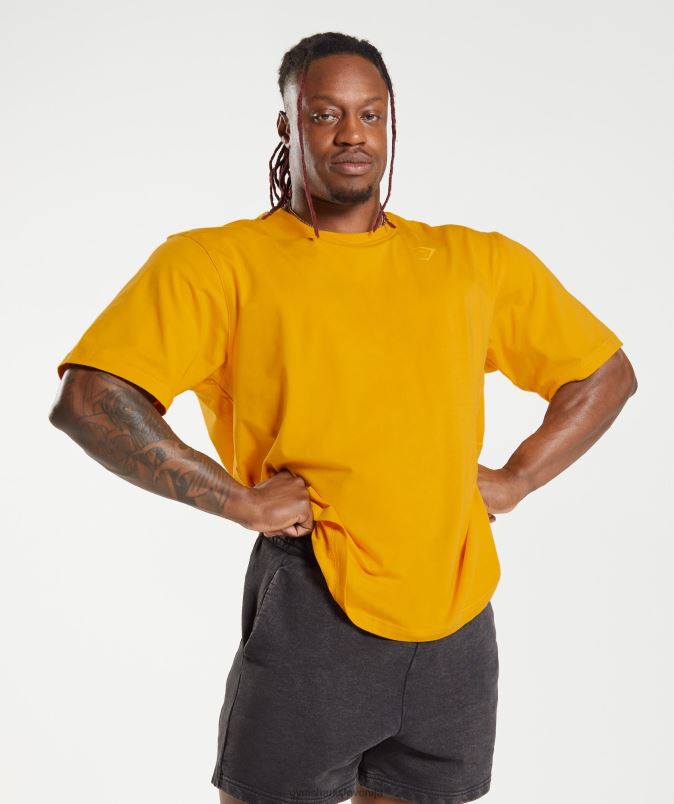 močna majica s kratkimi rokavi moškiGymshark sončno rumena J00L2593