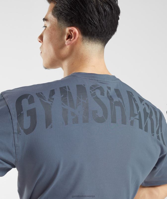 močna majica s kratkimi rokavi moškiGymshark večerna modra J00L2580
