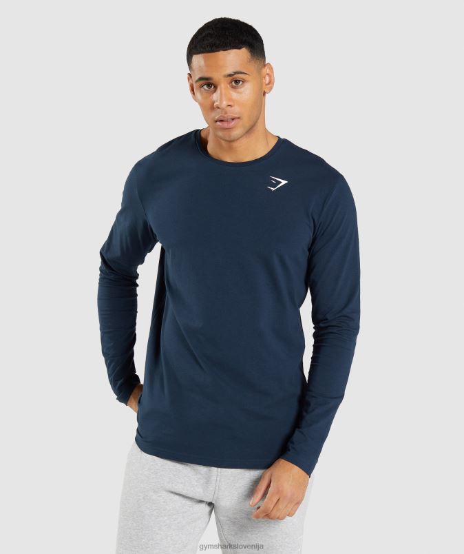 nepogrešljiva majica z dolgimi rokavi moškiGymshark mornarica J00L2702