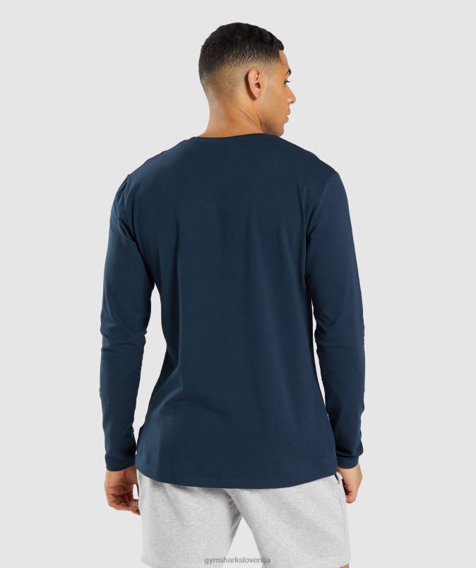 nepogrešljiva majica z dolgimi rokavi moškiGymshark mornarica J00L2702