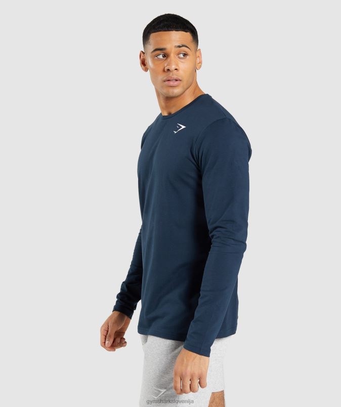 nepogrešljiva majica z dolgimi rokavi moškiGymshark mornarica J00L2702