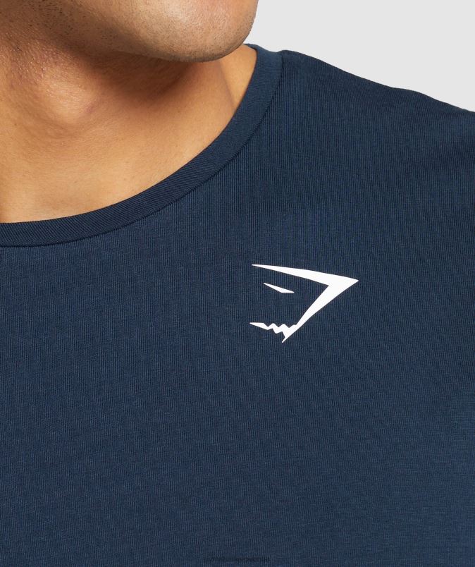 nepogrešljiva majica z dolgimi rokavi moškiGymshark mornarica J00L2702