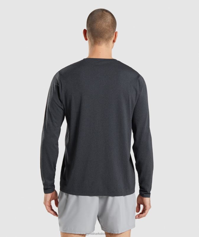 ob prihodu brezšivna majica z dolgimi rokavi moškiGymshark črni lapor J00L2752