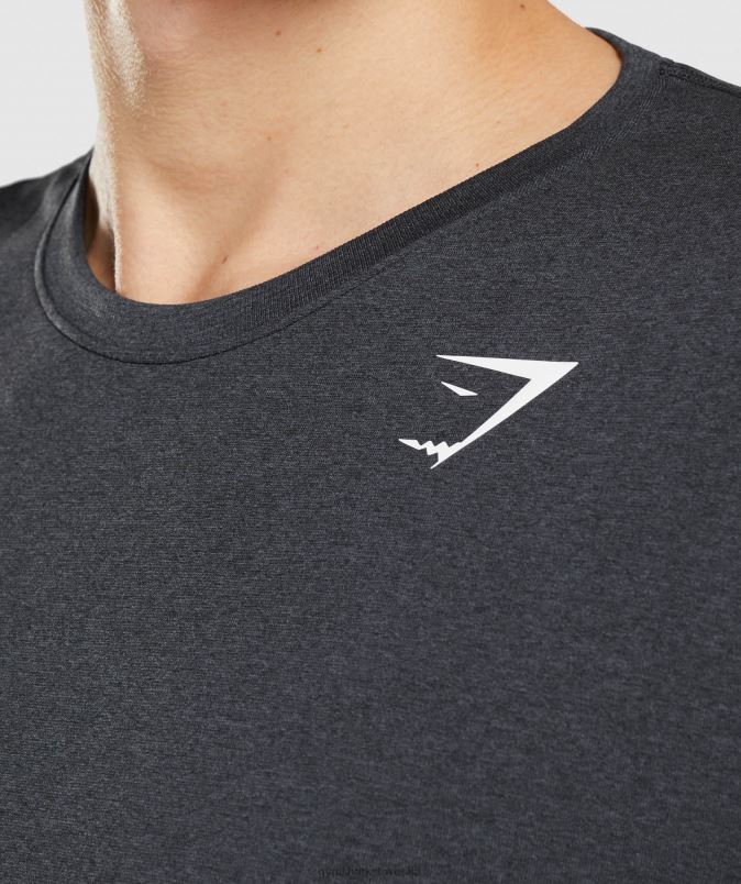 ob prihodu brezšivna majica z dolgimi rokavi moškiGymshark črni lapor J00L2752