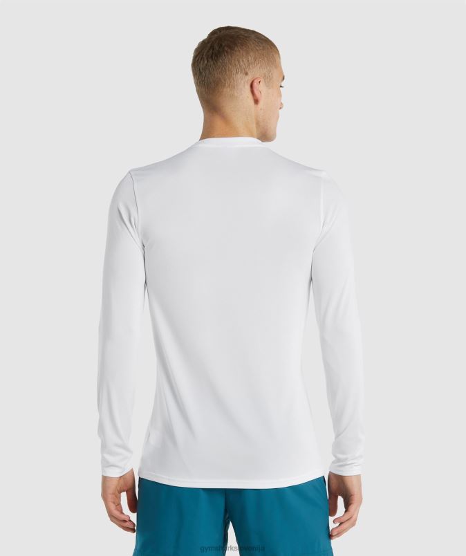 ob prihodu majica z dolgimi rokavi moškiGymshark bela J00L2649