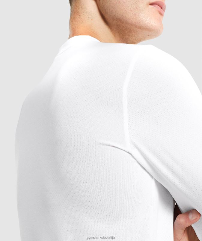 ob prihodu majica z dolgimi rokavi moškiGymshark bela J00L2649