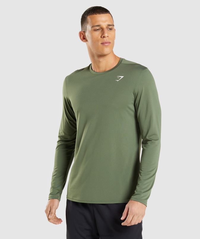 ob prihodu majica z dolgimi rokavi moškiGymshark jedro olive J00L2637