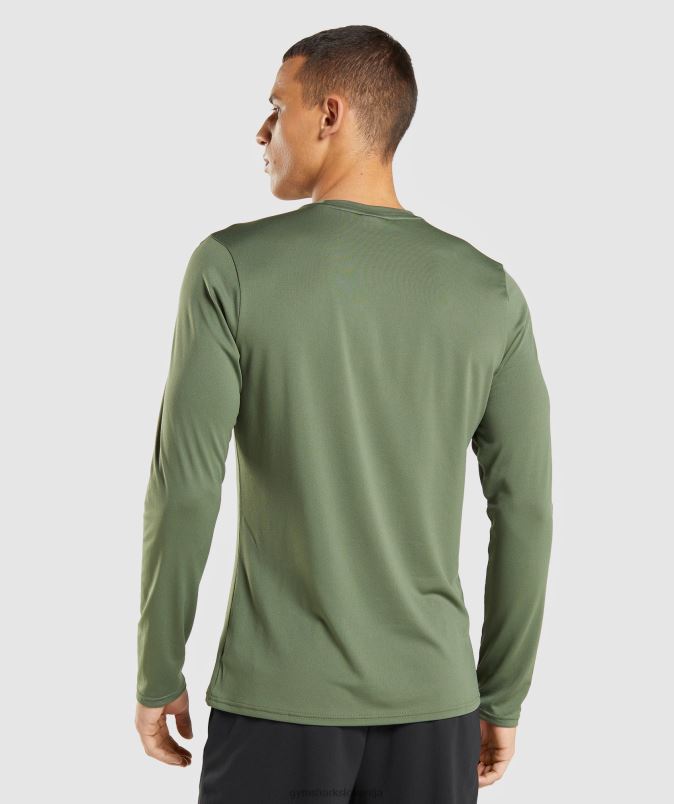 ob prihodu majica z dolgimi rokavi moškiGymshark jedro olive J00L2637