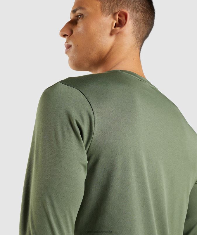 ob prihodu majica z dolgimi rokavi moškiGymshark jedro olive J00L2637