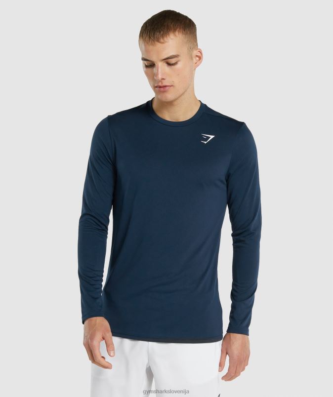 ob prihodu majica z dolgimi rokavi moškiGymshark mornarica J00L2598
