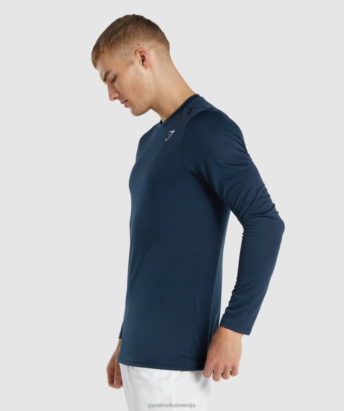 ob prihodu majica z dolgimi rokavi moškiGymshark mornarica J00L2598