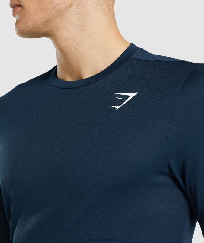 ob prihodu majica z dolgimi rokavi moškiGymshark mornarica J00L2598