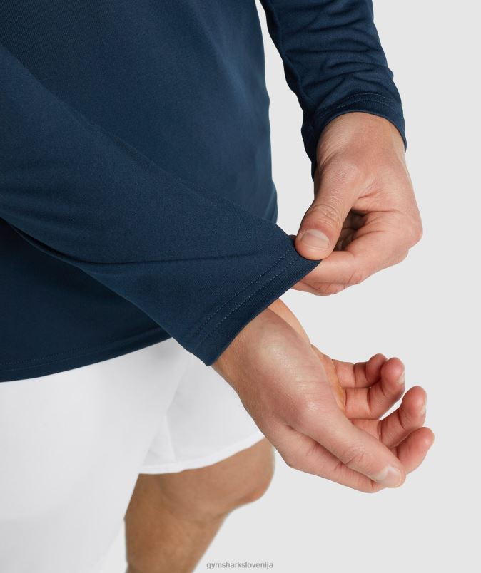 ob prihodu majica z dolgimi rokavi moškiGymshark mornarica J00L2598