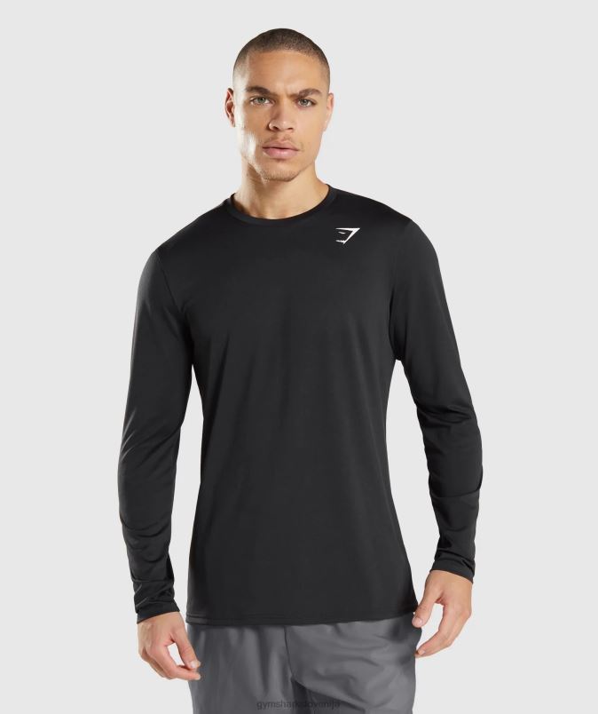 ob prihodu majica z dolgimi rokavi moškiGymshark Črna J00L2619